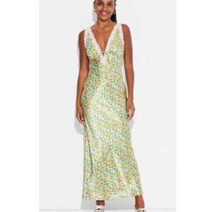 Wild Fable Floral Lace-Trim Dress Size Medium